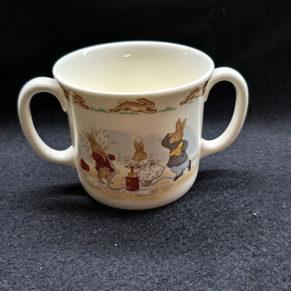 Royal Doulton Kids China Mug with Bunny Design - Cream and Brown